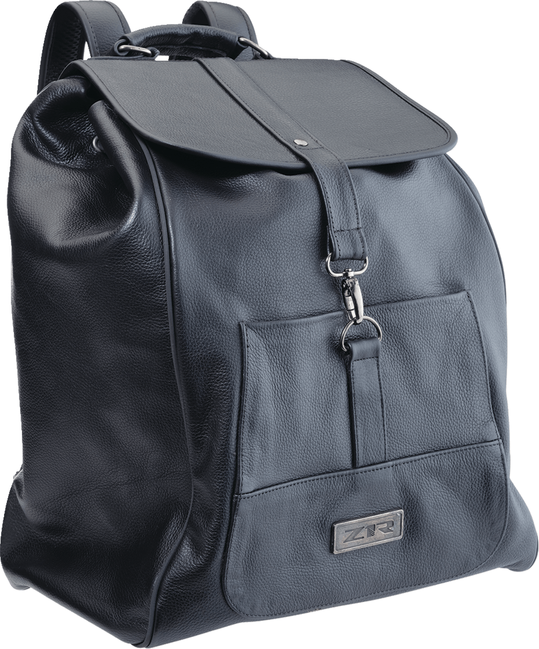 Z1R Black Leather Backpack with Adjustable Straps and Secure Closure - Part Number 3512-0310 - Kelly Motorsports
