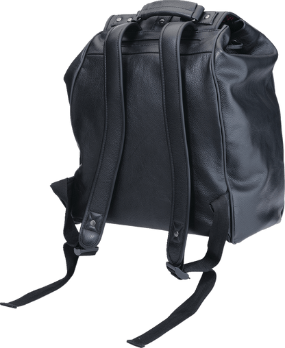 Z1R Black Leather Backpack with Adjustable Straps and Secure Closure - Part Number 3512-0310 - Kelly Motorsports