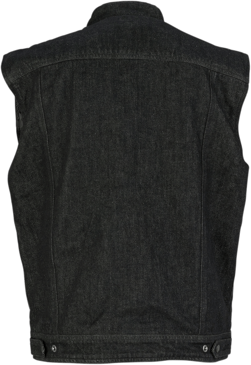 Z1R Denim Vest 100% Cotton w/Multiple Pockets Black - Kelly Motorsports