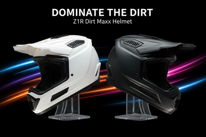 Z1R Dirt Maxx Helmet Hero - White & Matte Black