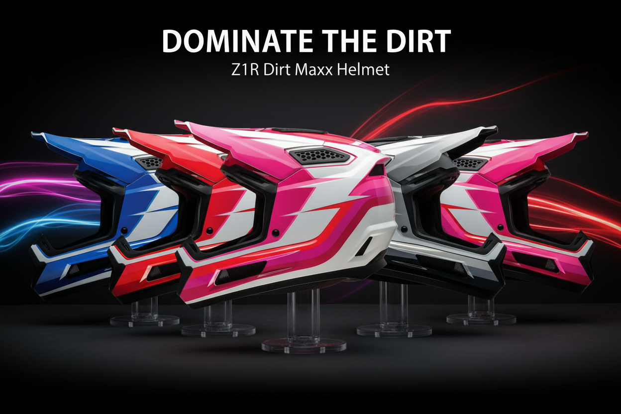 Z1R Dirt Maxx Helmet Vortex - 5 Colorways Hero v2