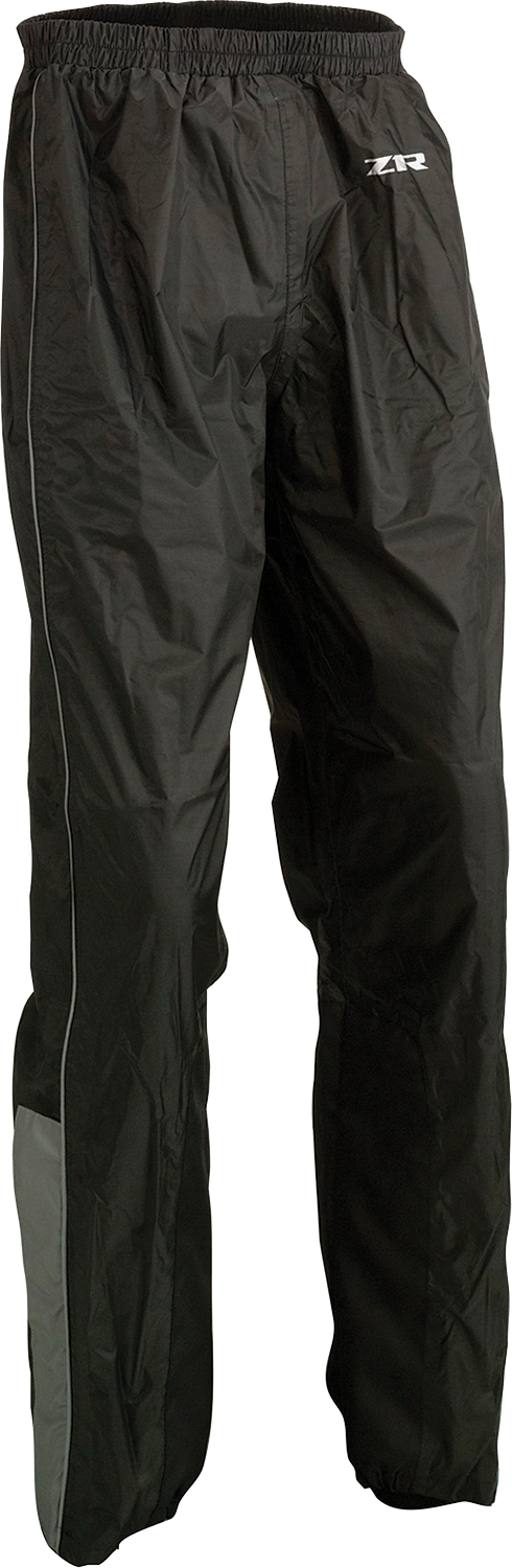 Z1R Rain Pants Black Small 2855 - 0607 – Waterproof Motorcycle Riding Pants with Reflective Piping and Heat - Resistant Inner Knee Panel - Kelly Motorsports