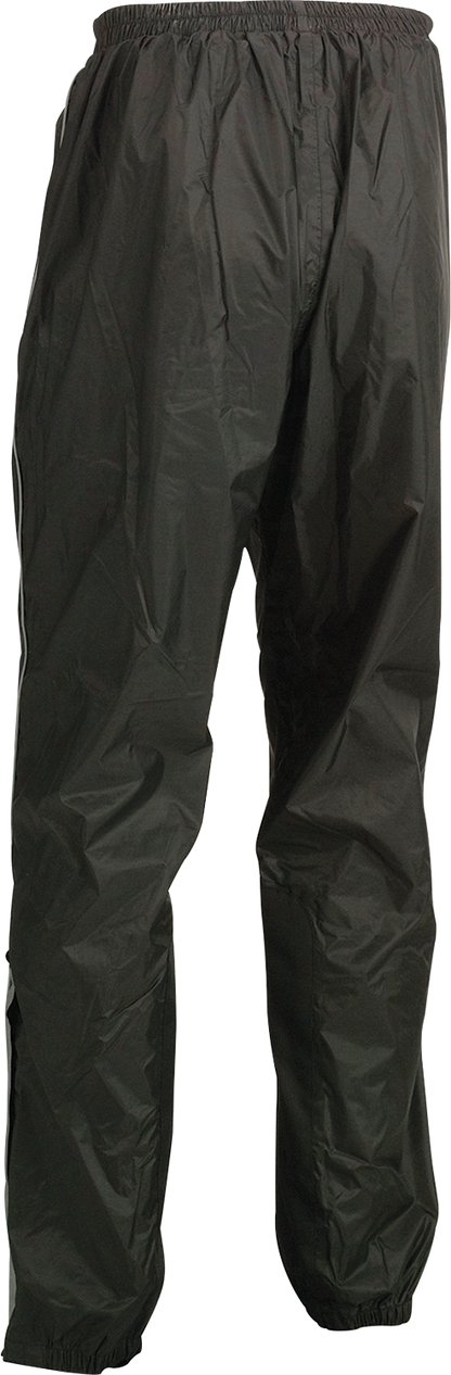 Z1R Rain Pants Black Small 2855 - 0607 – Waterproof Motorcycle Riding Pants with Reflective Piping and Heat - Resistant Inner Knee Panel - Kelly Motorsports