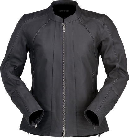 Z1R Women's Matchlock Leather Jacket Black - Kelly Motorsports