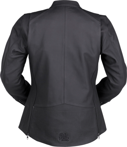 Z1R Women's Matchlock Leather Jacket Black - Kelly Motorsports