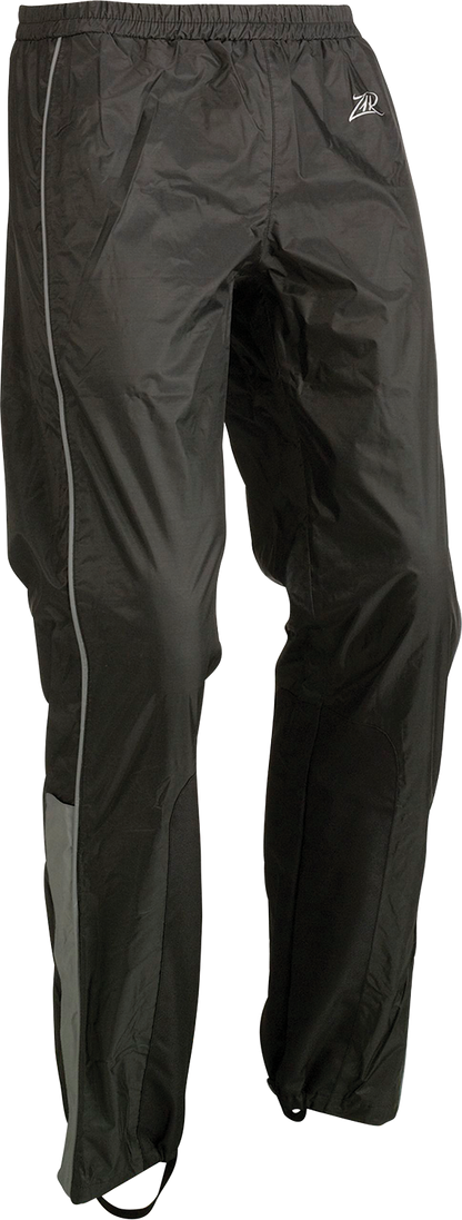 Z1R Women's Rain Pants Black - Part Number 2855 - 0614, Size XS - Kelly Motorsports