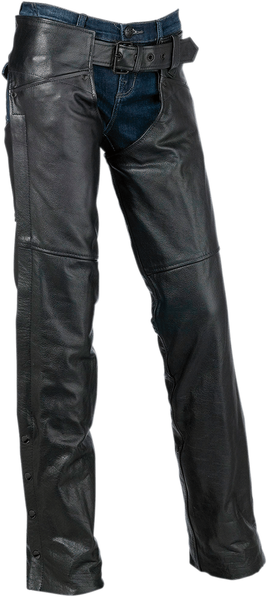 Z1R Women's Sabot Chaps Full-Grain Cowhide Leather - Kelly Motorsports
