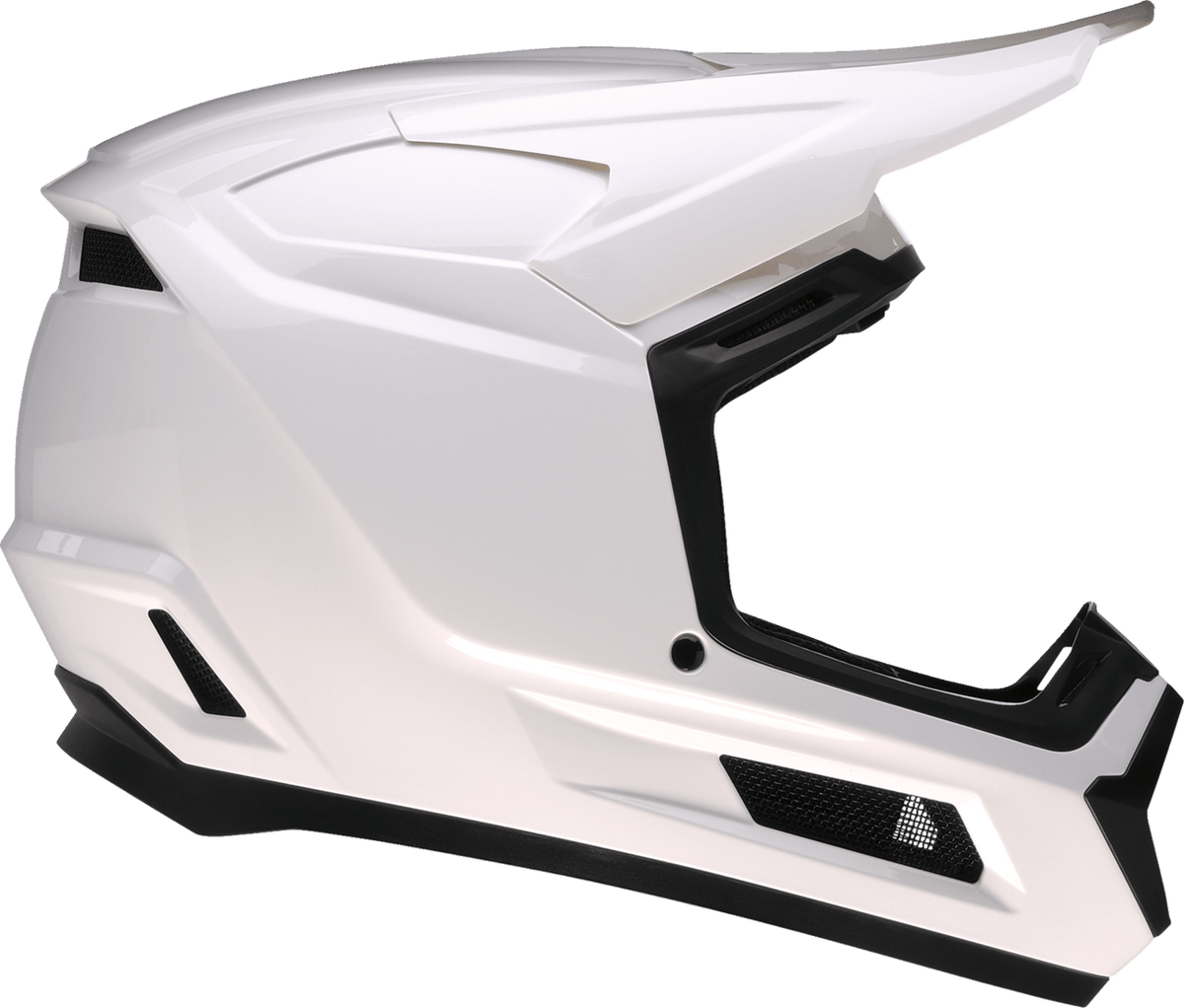 Z1R Youth Dirt Maxx Helmet - Solid White, Small - Durable ABS/Polycarbonate Shell with Maximum Ventilation - Kelly Motorsports