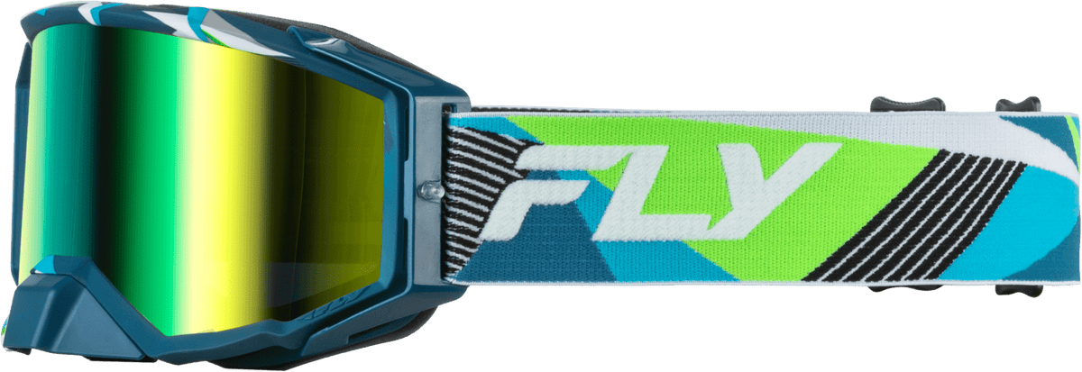 Zone Elite Retro Goggle Green W/ Iridescent Grn Mirror Lens - Kelly Motorsports