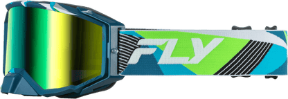 Zone Elite Retro Goggle Green W/ Iridescent Grn Mirror Lens - Kelly Motorsports
